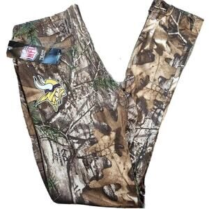 Minnesota Vikings NFL Team Apparel Zubaz Women's Leggings Medium  Real Tree